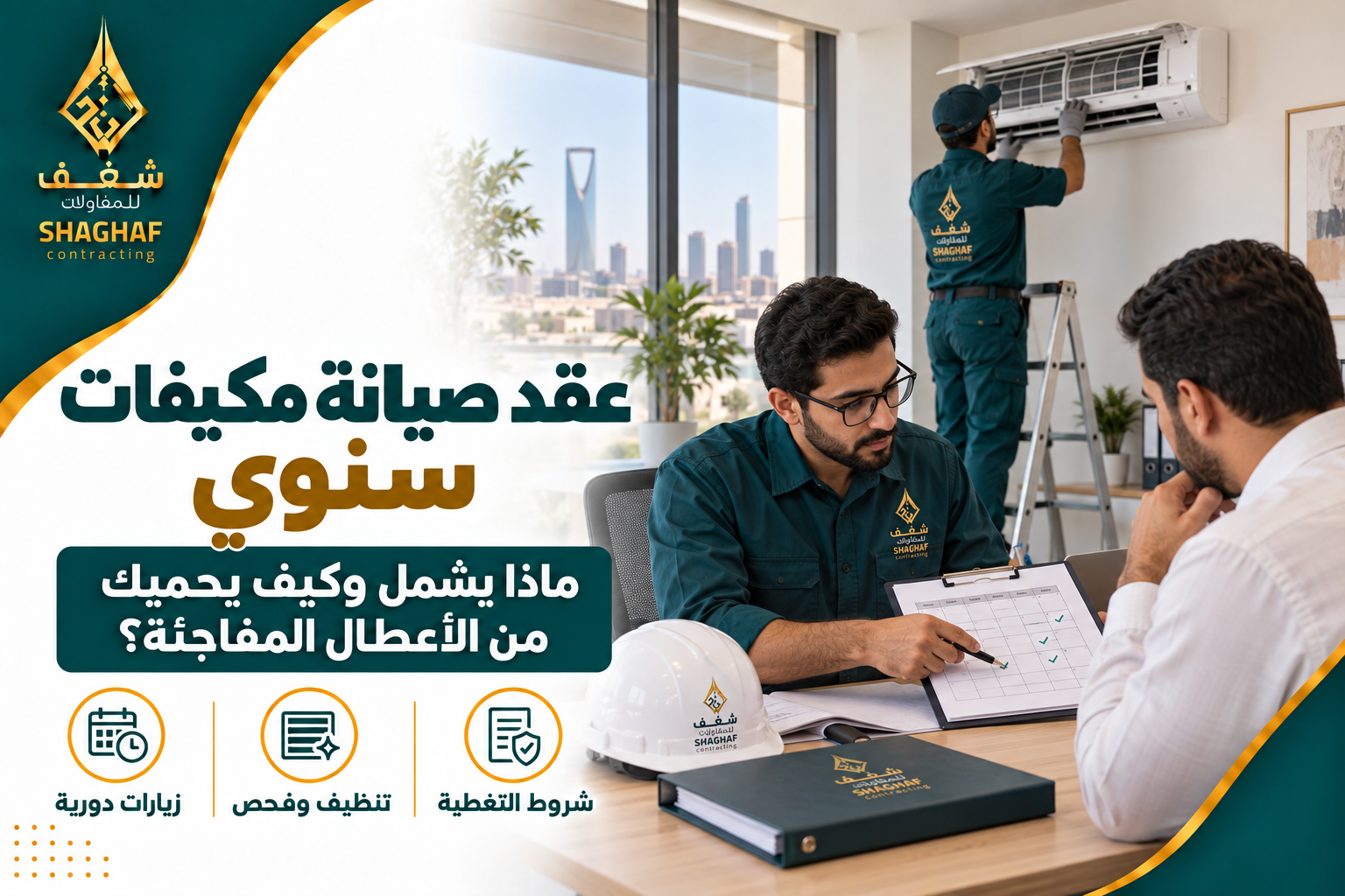 عقد صيانة مكيفات سنوي