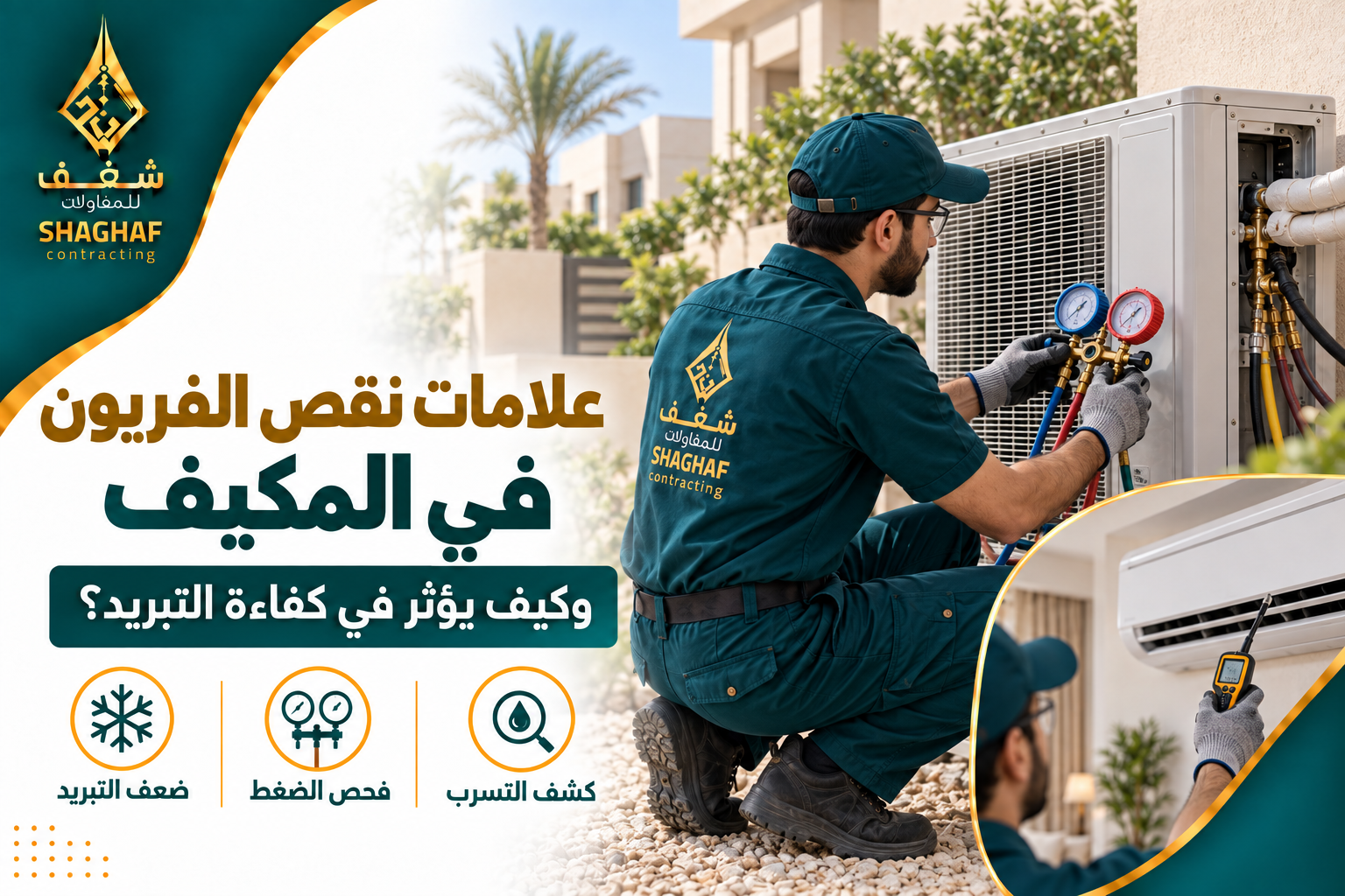 علامات نقص الفريون في المكيف