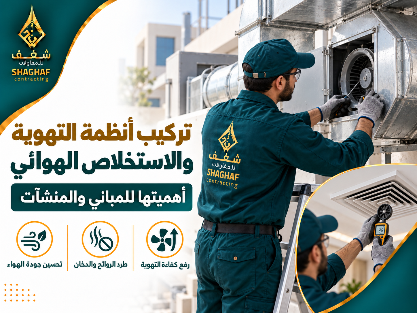 تركيب أنظمة التهوية
